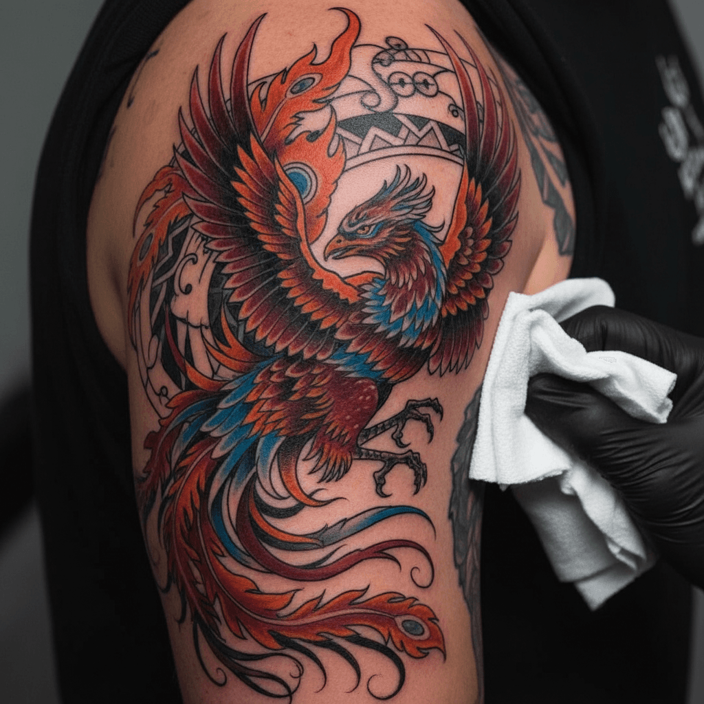 Detailed realism tattoo completed